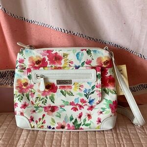 NWT MultiSac Floral White Purse